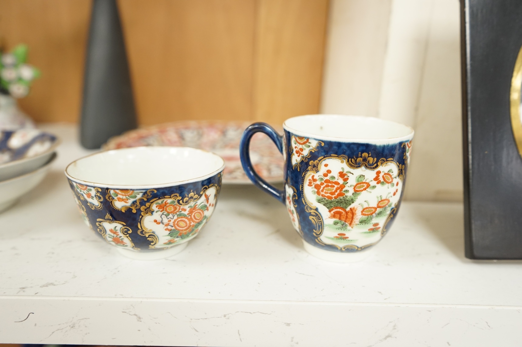 18th century and later ceramics to include first period Worcester, a Doulton ‘Peace’ figurine, Toby jug, etc